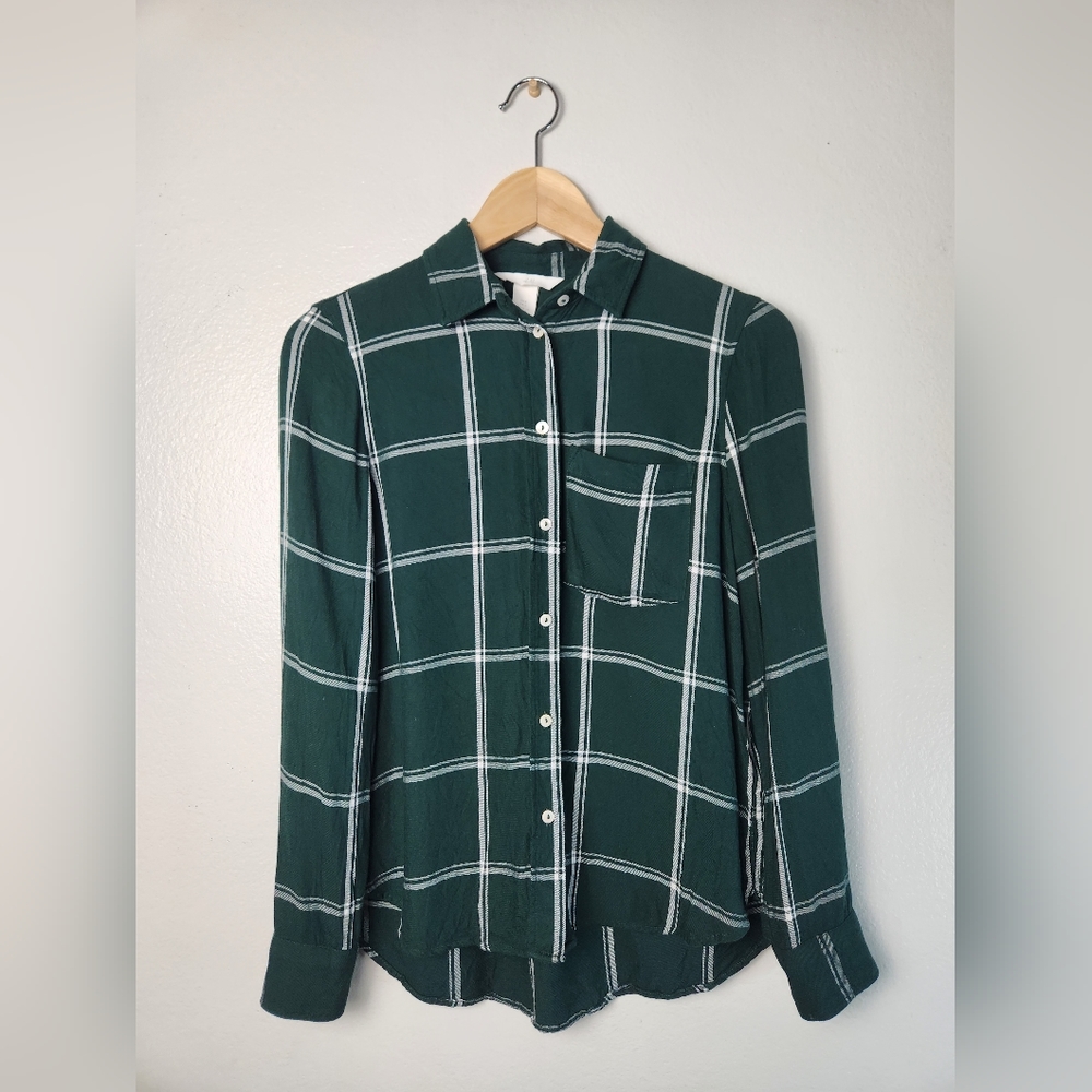 H&M Women's Green Flannel